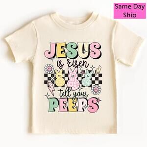 Jesus Is Risen Toddler Shirt - Easter Holiday Faith Tee, Gifts